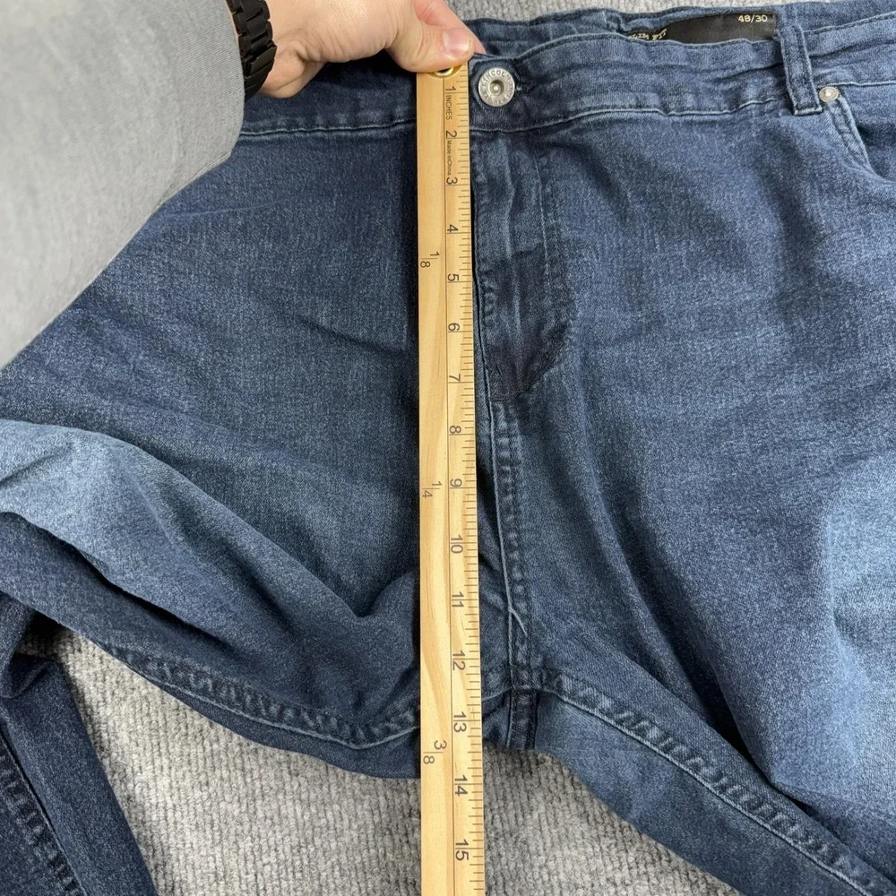 Six Lincoln Jeans Mens 48 Blue Slim Fit Stretch‎ Denim Straight Leg Big & Tall